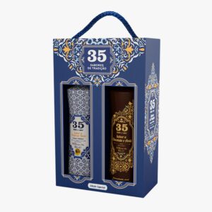 Licor 35 – Creme de Pastel de Nata | Pack Tradição – Edição Azulejo + 35 Sabor a Chocolate e Avelã