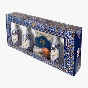 Licor 35 – Creme de Pastel de Nata | Pack 3 Miniaturas + Chocolates c/ Sabor a 35